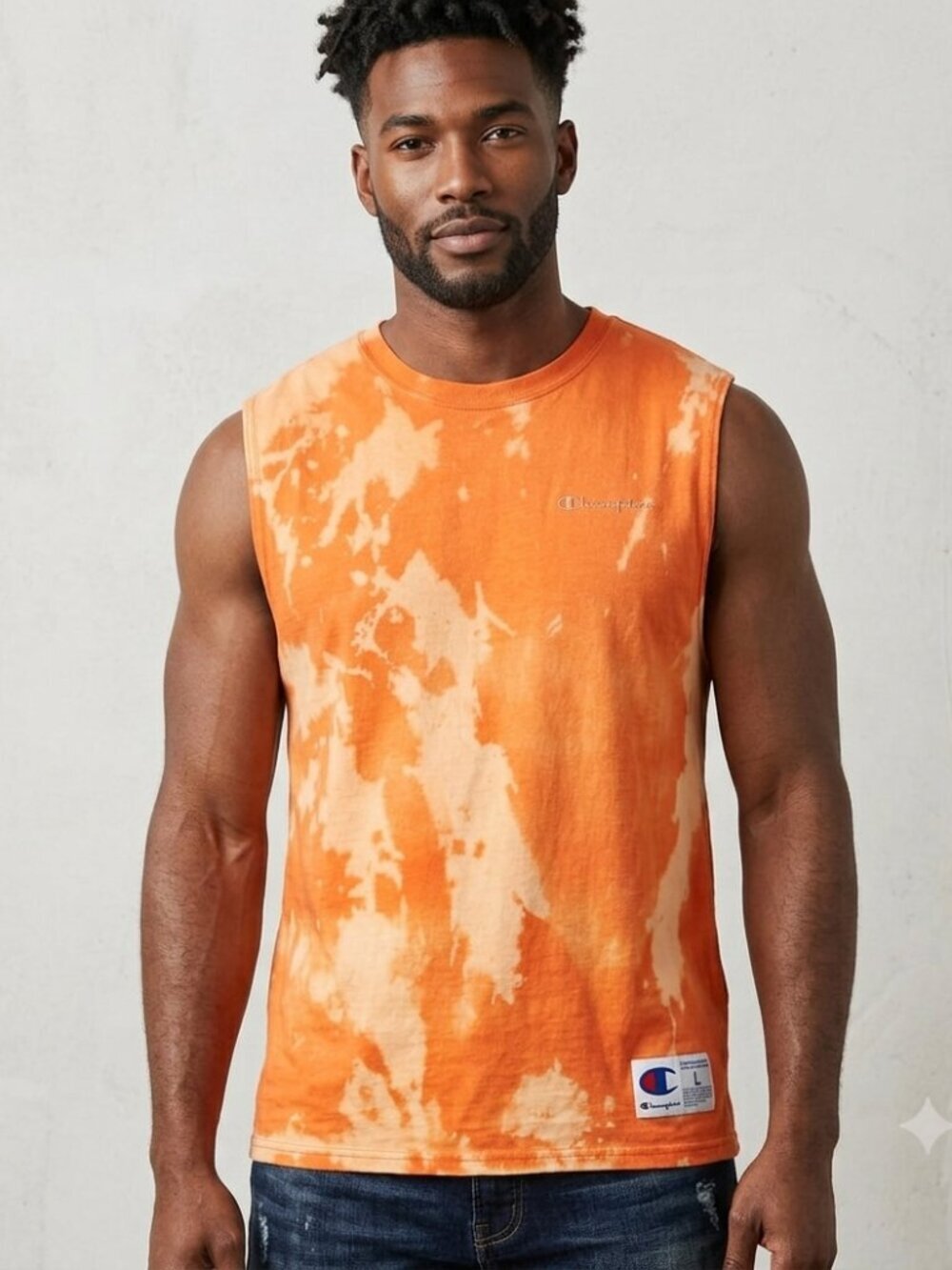 Champion Tye Dye Acid Wash Custom Tee Muscle Shirt